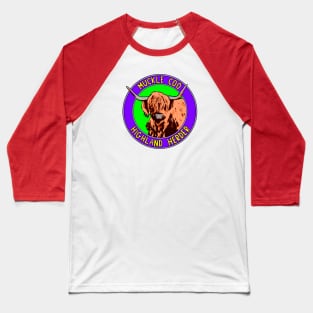 Muckle Coo Highland Herder Baseball T-Shirt